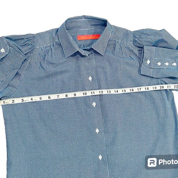 BRITT SISSECK Anna Bright Blue Check (Gingham) Button Down Shirt - Picture 9 of 10